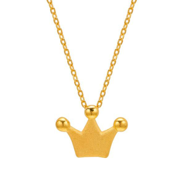 왕관 돌 백일 순금 목걸이 1 돈